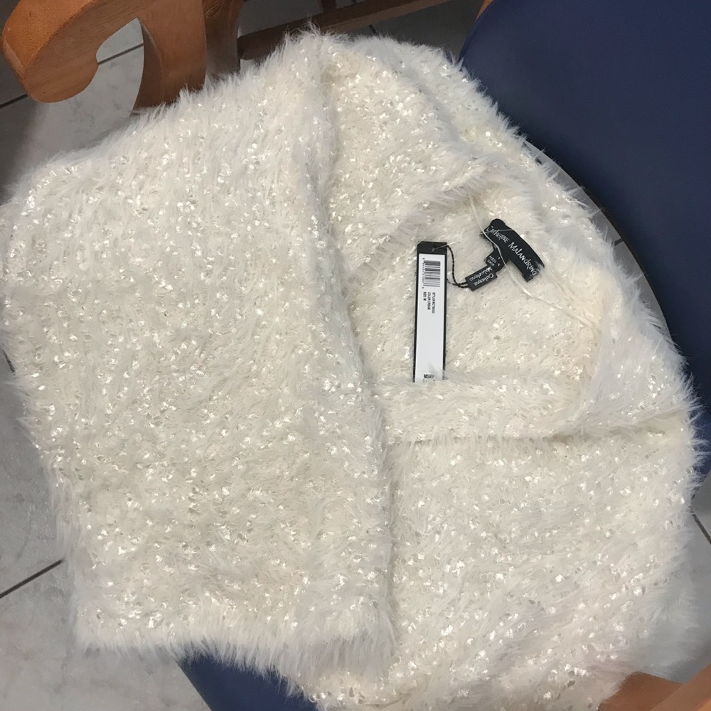 Catherine Malandrino ribbon& eyelash knit cardigan - Picture 15 of 16